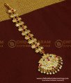 NCT155 - Grand Look Bridal Wear Double Line Impon Nethichutti Latest Stone Maang Tikka Gold Plated Jewellery 