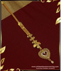 NCT179 - Elegant Look Heart Shape Party Wear Ad Stone Gold Papidi Billa Design Buy Online