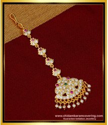 NCT215 - South Indian Impon Jewellery Bridal Wear Maang Tikka Design for Women 