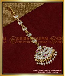 NCT244 - Traditional Impon Gold Nethichutti Designs for Wedding