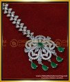 Elegant Flower Design Artificial Diamond Maang Tikka for Bride 
