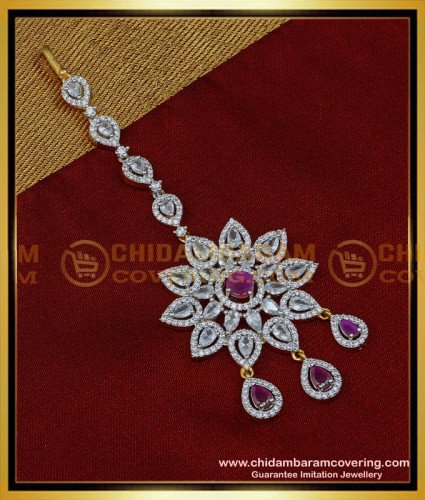 NCT258 - First Quality Bridal Diamond Maang Tikka Design Buy Online