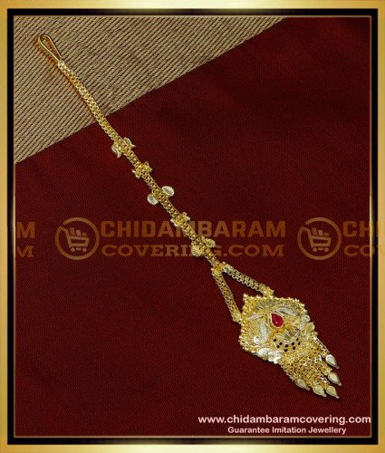 NCT281 - Forming Gold Maang Tikka Traditional Nethi Chutti for Wedding