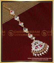 NCT291 - South Indian Jewellery Impon Stone Maang Tikka Online