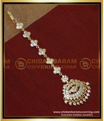 NCT305 - Impon Jewellery White Stone Nethichutti for Bride