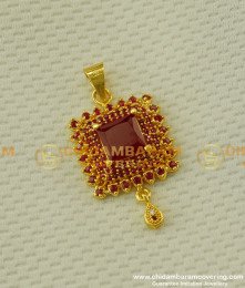 PND012 - Most Attractive Stunning Gold Ruby Stone Pendant Buy Online
