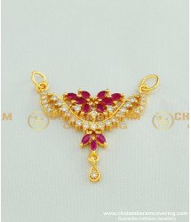 PND030 - Traditional Indian Wedding American Diamond Gold Pendant Design for Female Mangalsutra