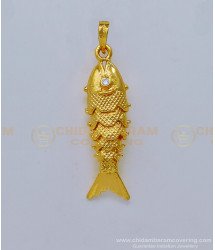 PND061 - Lucky Charm Male Gold Fish Pendant Design One Gram Gold Fish Locket Online