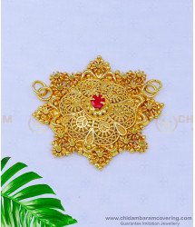 PND076 - Latest Flower Design 1 Gram Gold Pendant for Long Chain
