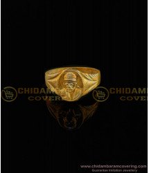 RNG040 - Pure Five Metal Sai Baba Ring Daily Wear Impon Natural Color Jewellery