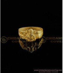 RNG045 - Pure Impon Lord Genesha Finger Ring Natural Color Daily Use 5 Metal Imitation Jewellery