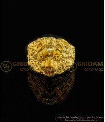 RNG051 - Five Metal Jewellery Daily Wear Lion Ring for Men 
