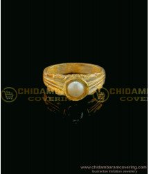 RNG058 - Impon Daily Wear Pearl Ring Panchaloha Moti Ring Design Imitation Jewellery