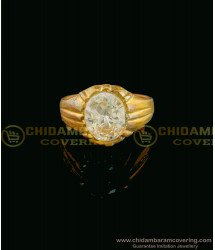 RNG066 - Sparkling Pahchaloha Daily Wear White Stone Astrology Finger Ring for Men 