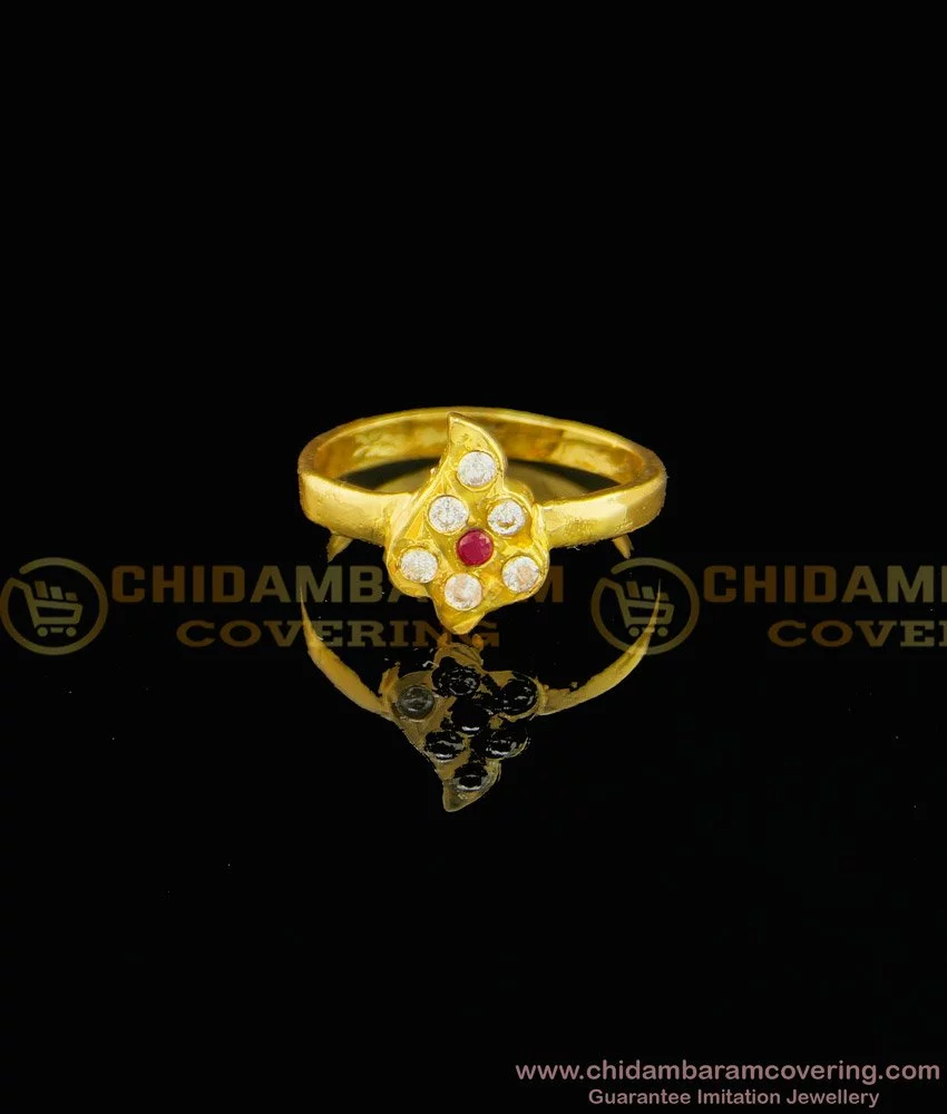 Buy Attractive Gold Design Stone Original Impon Ring for Girls