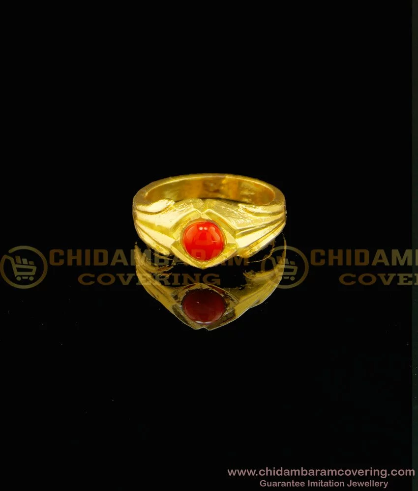 Buy Red Coral Stone Original Certified Angaraka Mani Gemstone 925 Strling  Silvergold Plated Ring Mens & Womens Online in India - Etsy