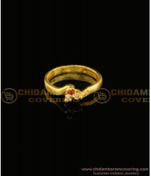 RNG086 - Impon Simple Design Gold Plated Stone Finger Ring for Women