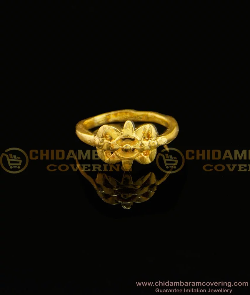 rng093 gold design plain designer impon daily wear original impon finger ring online 1