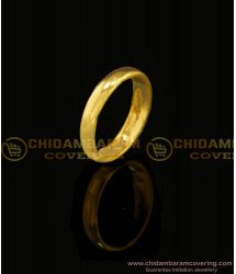 RNG102 - Real Gold Design Plain Finger Ring Gold Plated Impon Ring for Women