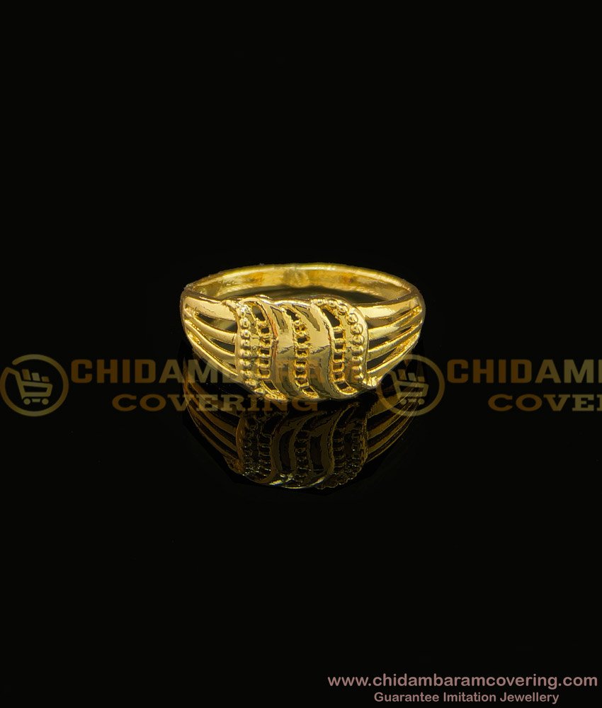 RNG104 - One Gram Gold Plated Daily Wear Ladies Ring Design Online