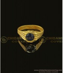 RNG115 - Original Impon Natural Colour Daily Wear Dark Blue Stone Ring for Men