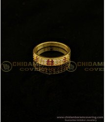 RNG128 - Unique Gold Design Ad Stone Gold Plated Guaranteed Finger Ring Buy Online
