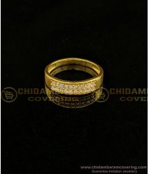 RNG129 - Latest Gold Ring Design Full White Stone Finger Ring Buy Imitation Jewelry Online