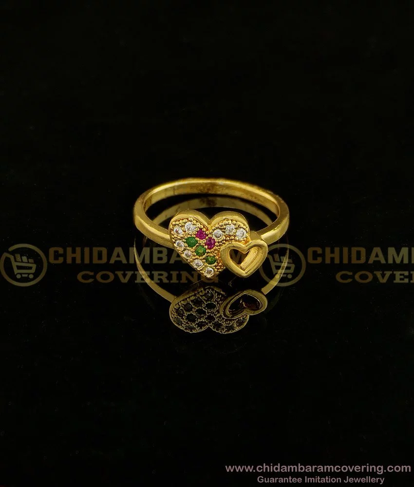 14K Gold 0.02 Ct. Solitaire Lab-Created Diamond Heart Design Ring Fine  Jewelry | eBay