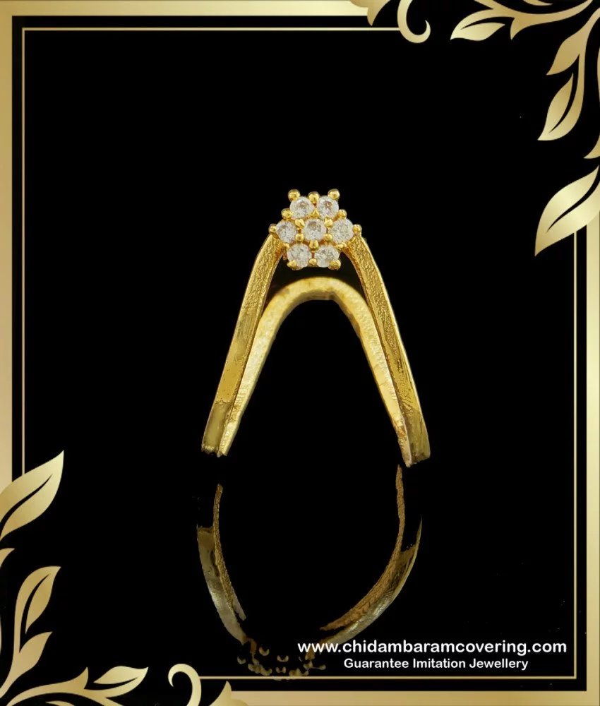 1 Gram Gold Forming Yellow Stone With Diamond Fashionable Design Ring -  Style A789 – Soni Fashion®