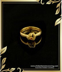 RNG145 - Simple Modern Stone Heart Design Ring Gold Plated Finger Ring for Girls