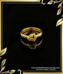 RNG145 - Simple Modern Stone Heart Design Ring Gold Plated Finger Ring for Girls