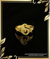RNG149 - Golden Mango Shape One Gram Gold Daily Wear Ladies Finger Ring 