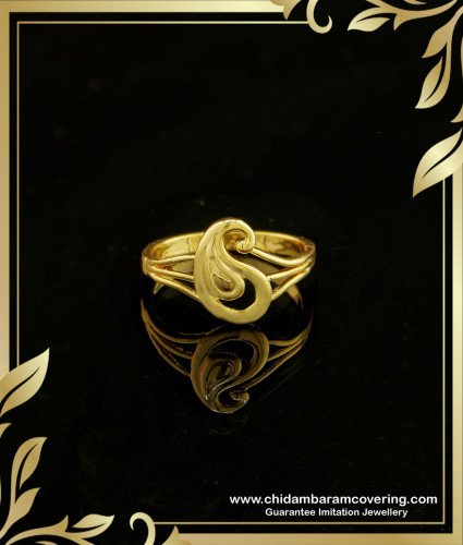 RNG149 - Golden Mango Shape One Gram Gold Daily Wear Ladies Finger Ring 