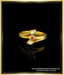 RNG162 - Pure Impon Leaf Design Ad Stone Five Metal Ladies Ring Buy Online