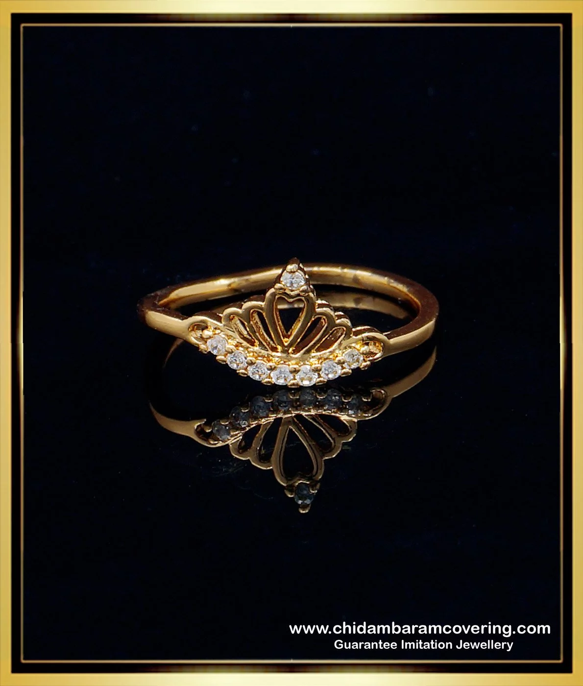 2 Gram Gold Ring Design for Girl - JD SOLITAIRE