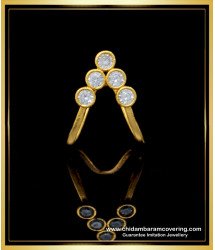 RNG197 - Elegant Impon First Quality White Stone Vangi Ring South Indian Jewellery Online