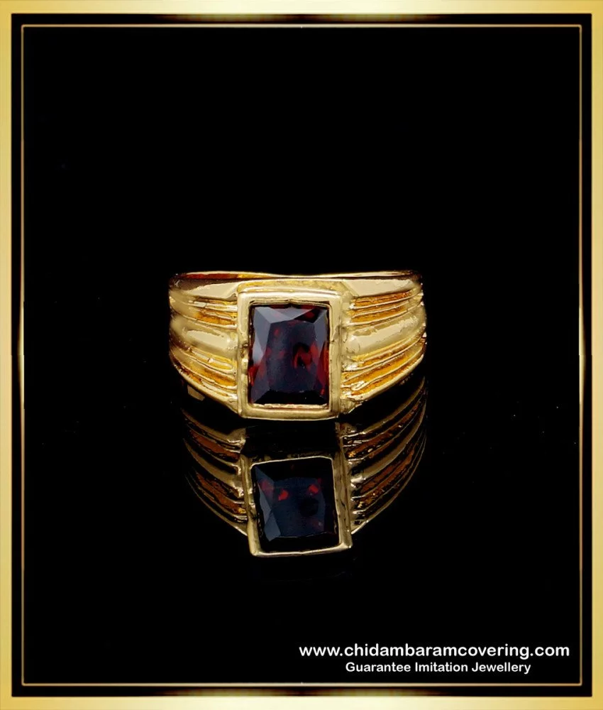 Shining Ruby Emerald AD Premium Finger Ring Buy Online|Kollam Supreme