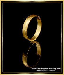 RNG216 - Big Size One Gram Gold Plated Plain Finger Ring Design for Daily Use 