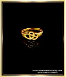 RNG235 - Beautiful Impon Finger Ring Modern Plain Gold Ring for Female 