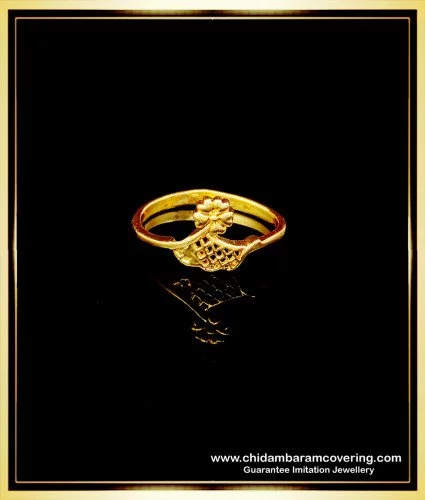 18KT Gold Plated Naira CZ Ring – Atulya Jewellers