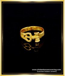 RNG244 - Pure Panchaloham Trisulam Religious Finger Ring for Men Impon Jewelry 