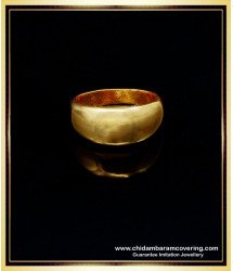 RNG264 - Big Size Impon One Gram Gold Plated Plain Finger Ring Design for Daily Use