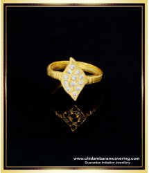 RNG272 - Original Impon Gold Finish Cute White Stone Ladies Ring Design 