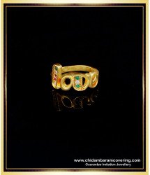 RNG274 - Original Impon Ad Stone Stylish Simple Gold Ring Design for Girls