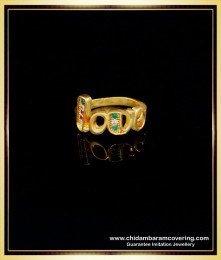 RNG274 - Original Impon Ad Stone Stylish Simple Gold Ring Design for Girls