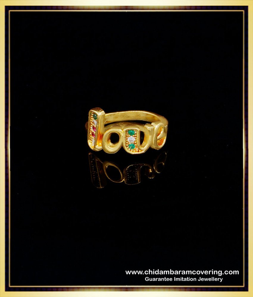 love ring couple, gold love ring, romantic love ring, love ring for girls, one gram jewellery, impon jewellery, impon jewellery online,