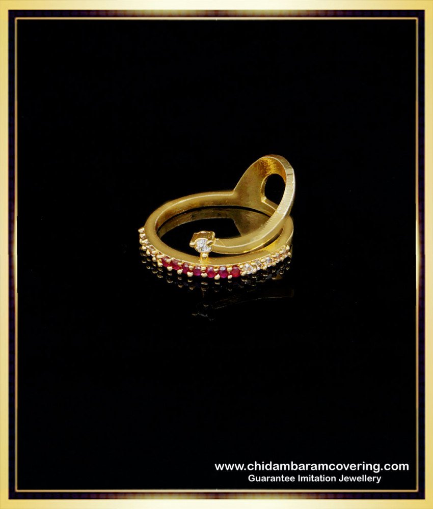 peacock design ring couple, gold love ring, romantic love ring, love ring for girls, one gram jewellery, impon jewellery, impon jewellery online,
