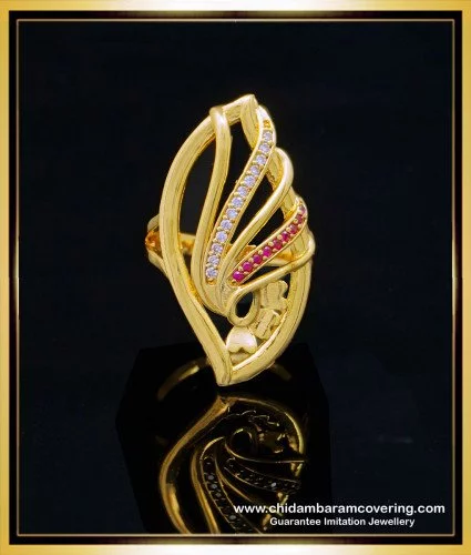 rng290 latest ad stone gold look modern ring designs for female 3
