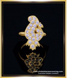 RNG293 - Gold Design White Stone Original Impon Finger Ring
