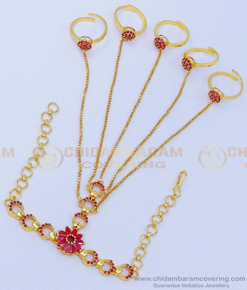 Flower with Diamond Latest Design Gold Bracelet for Women & Girls - St –  Soni Fashion®